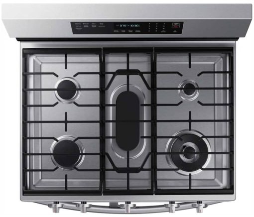 Samsung 6 Cu. Ft. Fingerprint Resistant Stainless Steel Smart Freestanding Gas Range With Flex Duo, Stainless Cooktop & Air Fry - Image 5