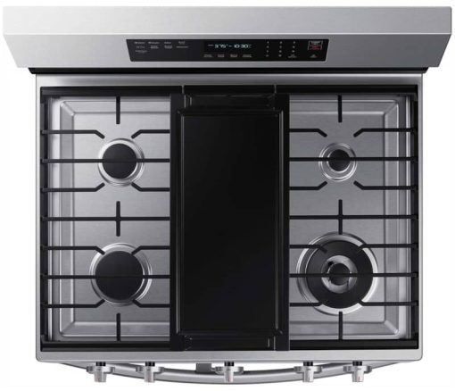 Samsung 6 Cu. Ft. Fingerprint Resistant Stainless Steel Smart Freestanding Gas Range With Flex Duo, Stainless Cooktop & Air Fry - Image 6
