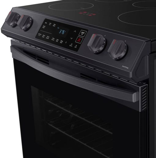 Samsung 6.3 Cu. Ft. Fingerprint Resistant Black Stainless Steel Front Control Slide-In Induction Range - Image 9