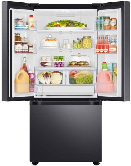 Samsung ADA 22 Cu. Ft. Fingerprint Resistant Black Stainless Steel Smart 3-Door French Door Refrigerator - Image 3
