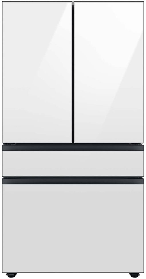 Samsung ADA 23 Cu. Ft. White Glass BESPOKE Counter Depth 4Door French Door Refrigerator With Beverage Center -