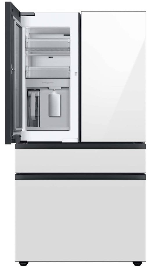 Samsung ADA 23 Cu. Ft. White Glass BESPOKE Counter Depth 4Door French Door Refrigerator With Beverage Center - - Image 6