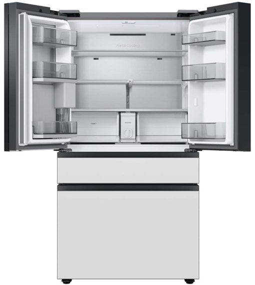 Samsung ADA 23 Cu. Ft. White Glass BESPOKE Counter Depth 4Door French Door Refrigerator With Beverage Center - - Image 2