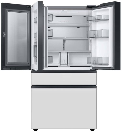 Samsung ADA 23 Cu. Ft. Morning Blue Glass Top Panel With White Glass Middle And Bottom Panels BESPOKE Counter Depth 4-Door French Door Refrigerator With Beverage Center - Image 3
