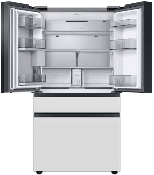 Samsung ADA 23 Cu. Ft. Morning Blue Glass Top Panel With White Glass Middle And Bottom Panels BESPOKE Counter Depth 4-Door French Door Refrigerator With Beverage Center - Image 2