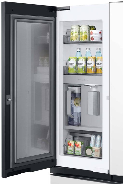 Samsung ADA 24 Cu. Ft. White Glass BESPOKE Counter-Depth 3-Door French Door Refrigerator With Beverage Center - Image 7