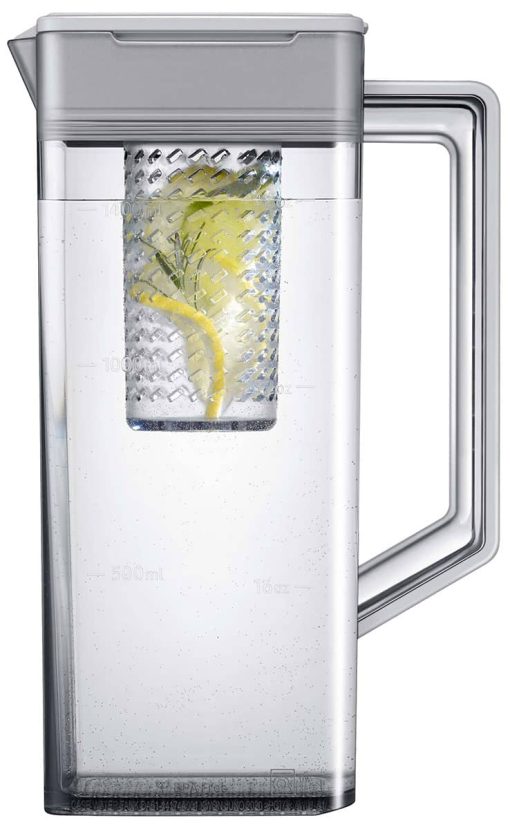Samsung ADA 24 Cu. Ft. White Glass BESPOKE Counter-Depth 3-Door French Door Refrigerator With Beverage Center - Image 9