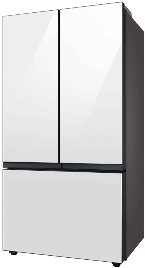 Samsung ADA 24 Cu. Ft. White Glass BESPOKE Counter-Depth 3-Door French Door Refrigerator With Beverage Center - Image 4
