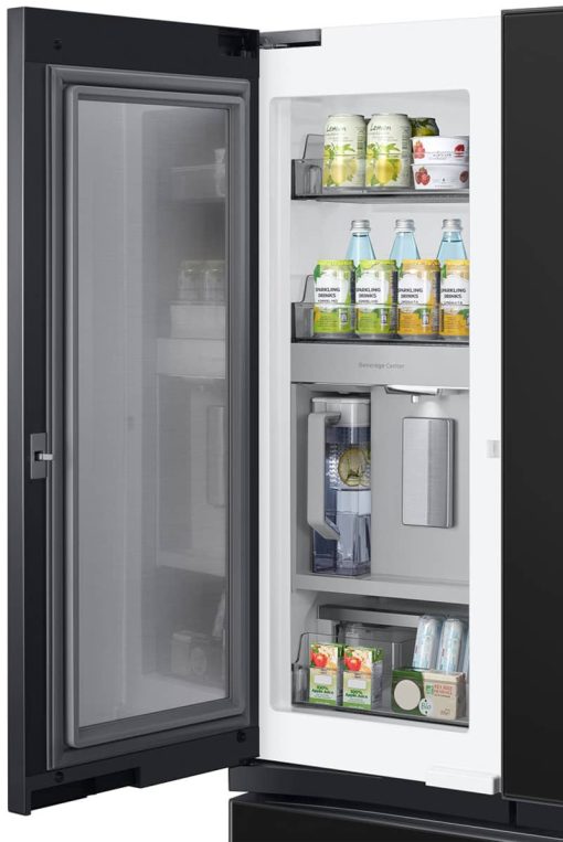 Samsung 24 Cu. Ft. Custom Panel-Ready With Charcoal Glass Family Hub Panel BESPOKE Counter-Depth 3-Door French Door Refrigerator - Image 7