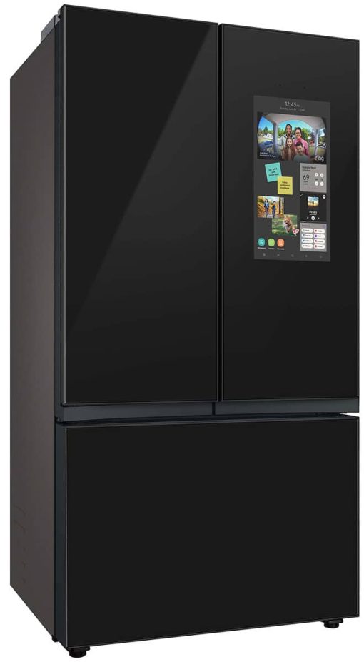 Samsung 24 Cu. Ft. Custom Panel-Ready With Charcoal Glass Family Hub Panel BESPOKE Counter-Depth 3-Door French Door Refrigerator - Image 5
