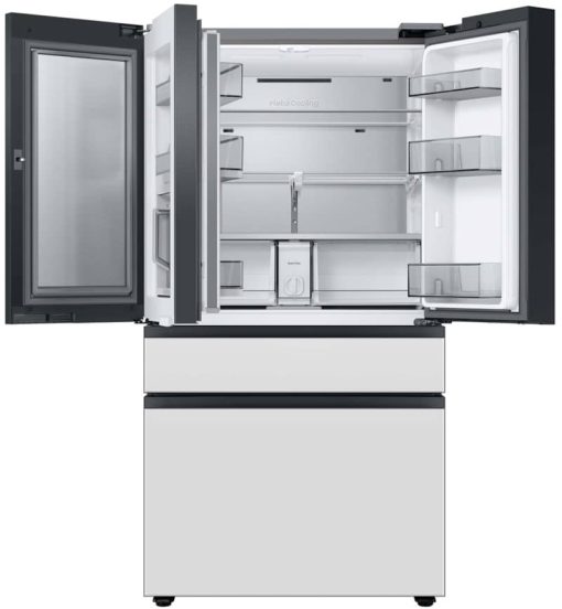 Samsung ADA 29 Cu. Ft. White Glass BESPOKE 4Door French Door Refrigerator With Beverage Center - - Image 3