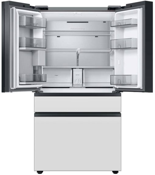 Samsung ADA 29 Cu. Ft. White Glass BESPOKE 4Door French Door Refrigerator With Beverage Center - - Image 2