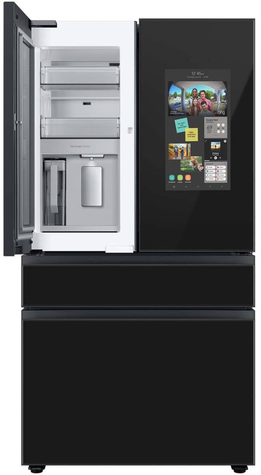 Samsung 29 Cu. Ft. Custom PanelReady With Charcoal Glass Family Hub Panel BESPOKE 4-Door French Door Refrigerator - - Image 6