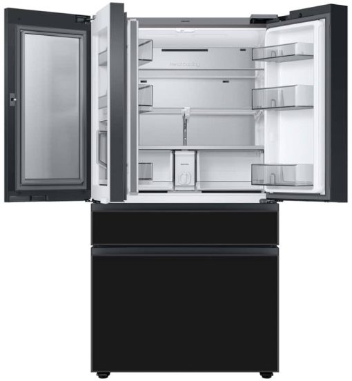 Samsung 29 Cu. Ft. Custom PanelReady With Charcoal Glass Family Hub Panel BESPOKE 4-Door French Door Refrigerator - - Image 3