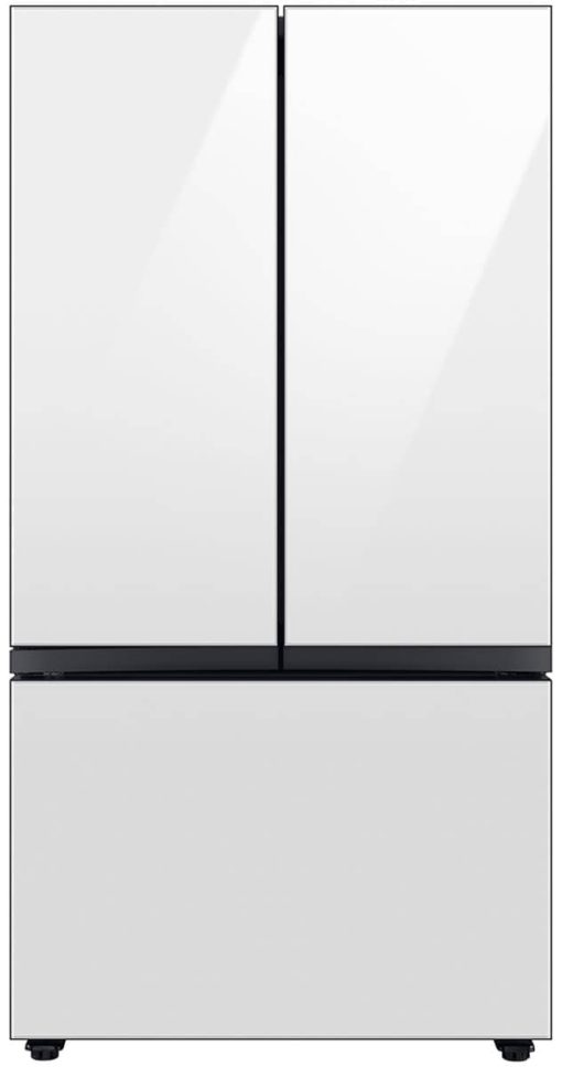 Samsung ADA 30 Cu. Ft. White Glass BESPOKE 3-Door French Door Refrigerator With Beverage Center