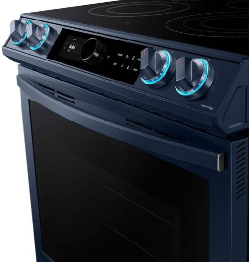 Samsung ADA 6.3 Cu. Ft. Fingerprint Resistant Navy Steel BESPOKE Front Control Slide-In Electric Range With Smart Dial & Air Fry - Image 8