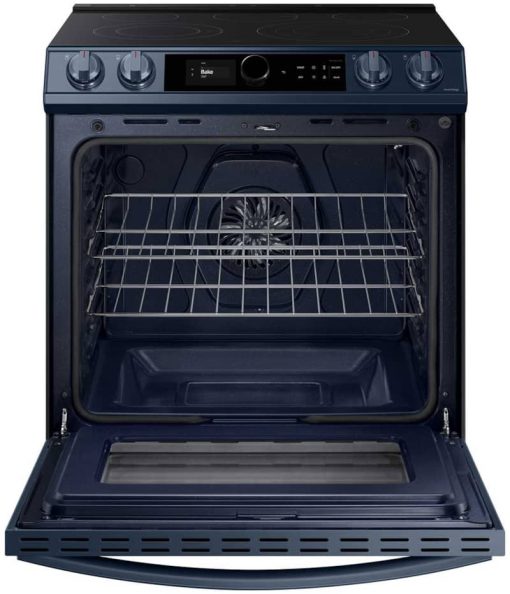 Samsung ADA 6.3 Cu. Ft. Fingerprint Resistant Navy Steel BESPOKE Front Control Slide-In Electric Range With Smart Dial & Air Fry - Image 2