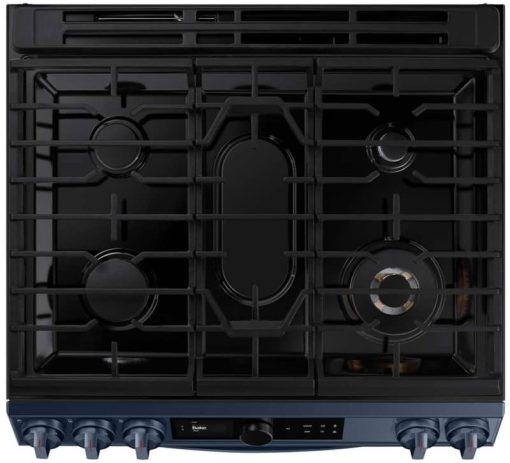 Samsung ADA 6 Cu. Ft. Fingerprint Resistant Navy Steel BESPOKE Front Control Slide-In Gas Range With Smart Dial & Air Fry - Image 8