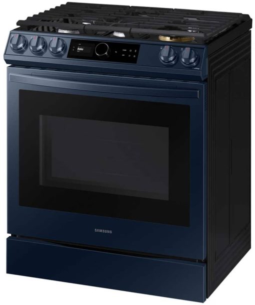 Samsung ADA 6 Cu. Ft. Fingerprint Resistant Navy Steel BESPOKE Front Control Slide-In Gas Range With Smart Dial & Air Fry - Image 3