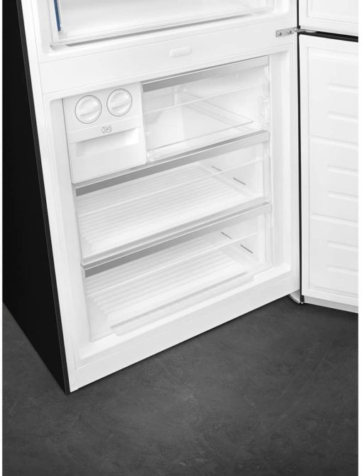 Smeg Portofino 28" Black Right-Hinge Bottom Mount Refrigerator with Manual Ice Maker - Image 9