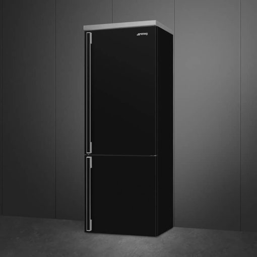 Smeg Portofino 28" Black Right-Hinge Bottom Mount Refrigerator with Manual Ice Maker - Image 5