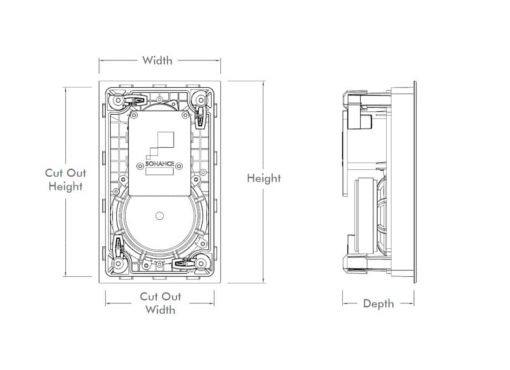 Sonance Visual Performance Series In-Wall Rectangle Speakers (Pair) - Image 3