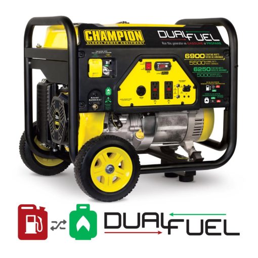 Champion 5500-Watt Dual Fuel Portable Generator with Wheel Kit - Image 10