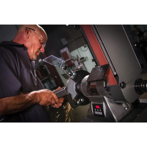 8-Inch Variable Speed Industrial Grinder and 2 x 48 Belt Sander - Image 9