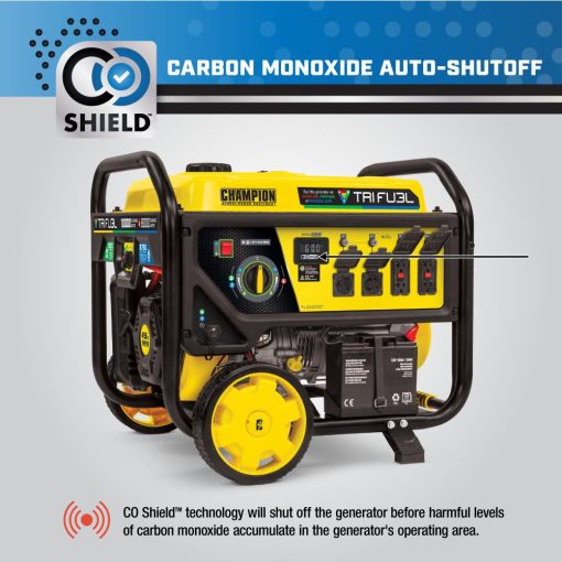 Champion Tri Fuel Portable Natural Gas Generator with CO Shield Electric Start 8000Watt - Image 11