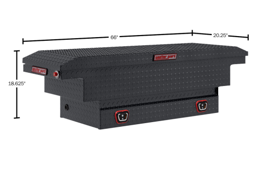 Weather Guard Saddle Truck Tool Box Aluminum Low Profile Gunmetal Gray - Image 5