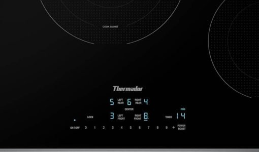 Thermador ADA Masterpiece Series 36" Black With Stainless Frame Electric Cooktop - Image 5
