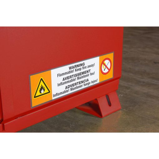 30 Gallon Combustible Manual Close Safety Cabinet - Red - Image 15