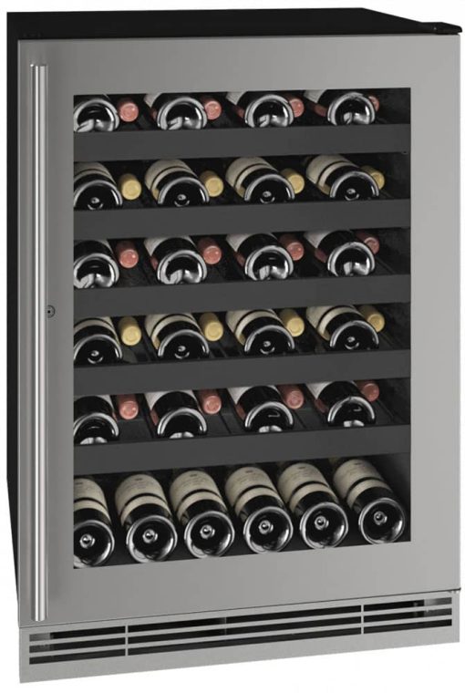 U-Line 24" Stainless Frame With Lock Wine Refrigerator