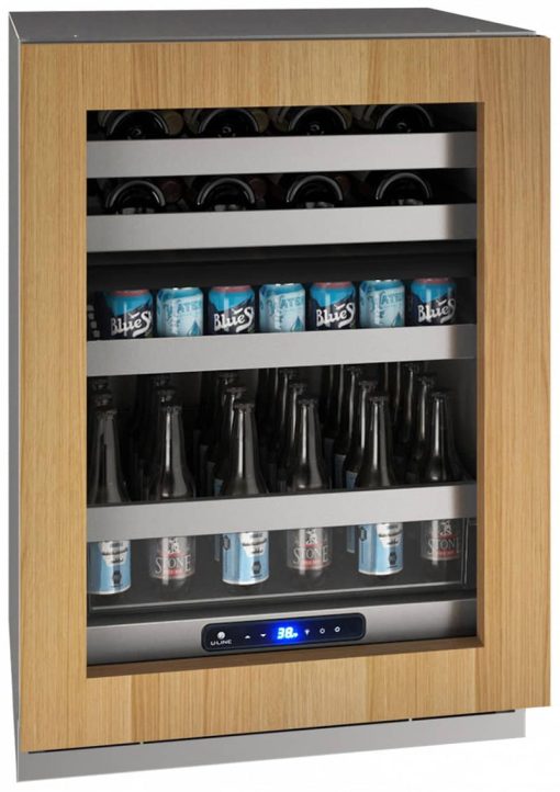 U-Line 24" Integrated Frame Dual-Zone Beverage Center