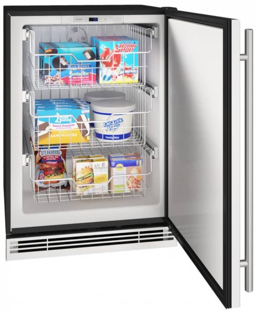 U-Line 1 Class 24" Stainless Solid Convertible Freezer - Image 3