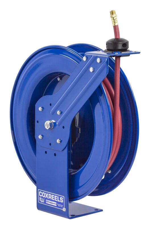 Coxreels Low Pressure Spring Rewind Hose Reel with Super Hub 1/2" I.D 100' 300 PSI