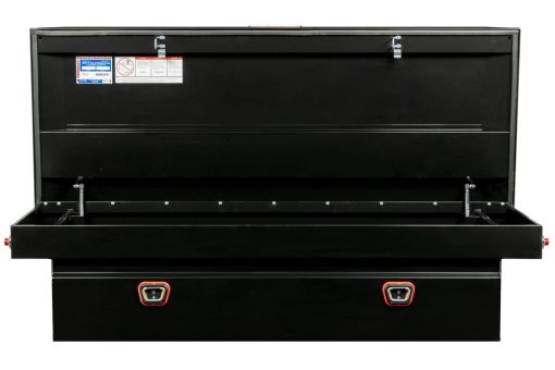 Weather Guard Saddle Box Steel Full Extra Wide Gloss Black - Image 2
