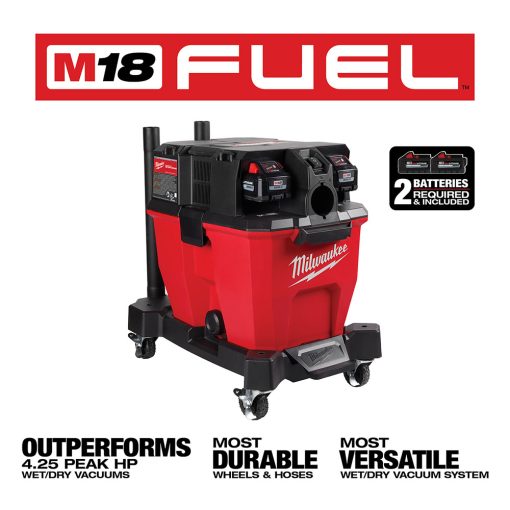 Milwaukee M18 FUEL Vacuum Kit 9 Gallon 36V Wet/Dry - Image 3