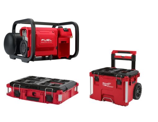 M18 FUEL™ 2 Gallon Compact Quiet Compressor (Bare Tool) with PACKOUT™ Rolling Tool Box and PACKOUT™ Tool Box