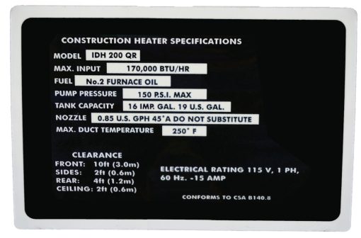 Indirect Fired 170k BTU Portable Heater System (OIL/DIESEL) - Image 7