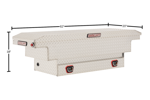 Weather Guard Saddle Truck Tool Box Aluminum Compact Deep Clear - Image 5