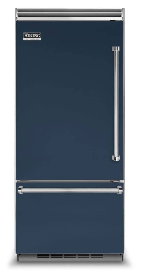 Viking Quiet Cool 5 Series 36" Slate Blue Left-Hinge Built-In Bottom-Freezer Refrigerator