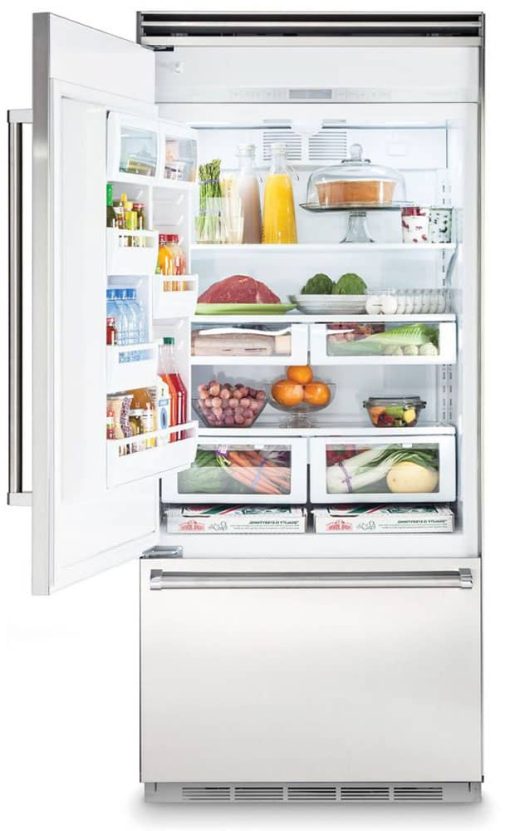 Viking Quiet Cool 5 Series 36" White Left-Hinge Built-In Bottom-Freezer Refrigerator - Image 2