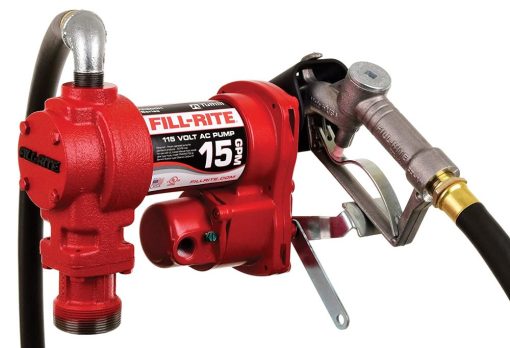 Fill-Rite Fuel Pump Kit 115VAC 15GPM Manual Nozzle Hose - Image 2
