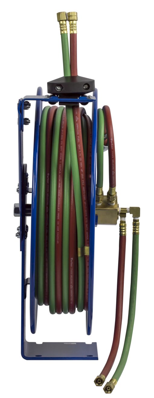 Coxreels Dual Hose Spring Rewind Hose Reel with "T" grade Hose  1/4" I.D. 50' 200 PSI - Image 2