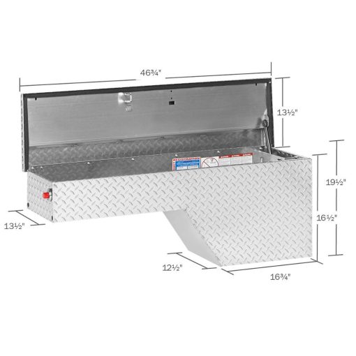 Pork Chop Box, Aluminum, Driver Side, 3.4 Cu. Ft. - Image 2