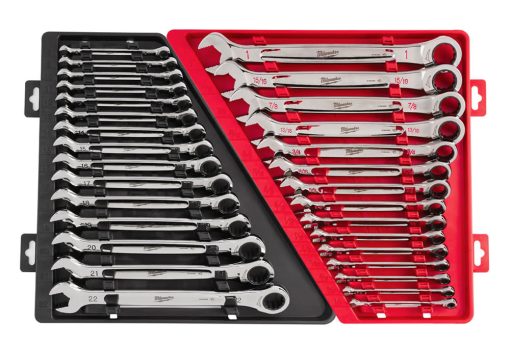 SAE and Metric Ratcheting Combination Wrench Bundle