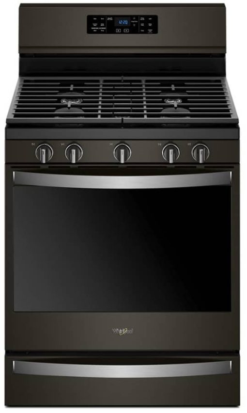 Whirlpool 5.8 Cu. Ft. Fingerprint Resistant Black Stainless Steel Freestanding Gas Range With Frozen Bake Technology