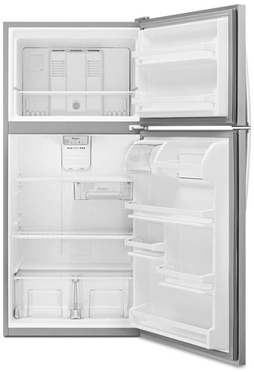 Whirlpool ADA 30" Monochromatic Stainless Steel Top Freezer Refrigerator - Image 2
