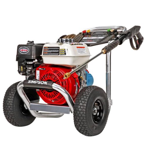 Aluminum 3400 PSI at 2.5 GPM HONDA GX200 with CAT Triplex Plunger Pump Cold Water Professional Gas Pressure Washer